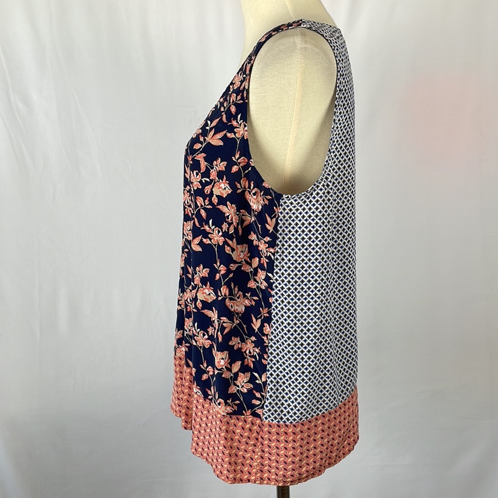 Joie Contrasting Floral Front Diamond Pattern Bac… - image 5